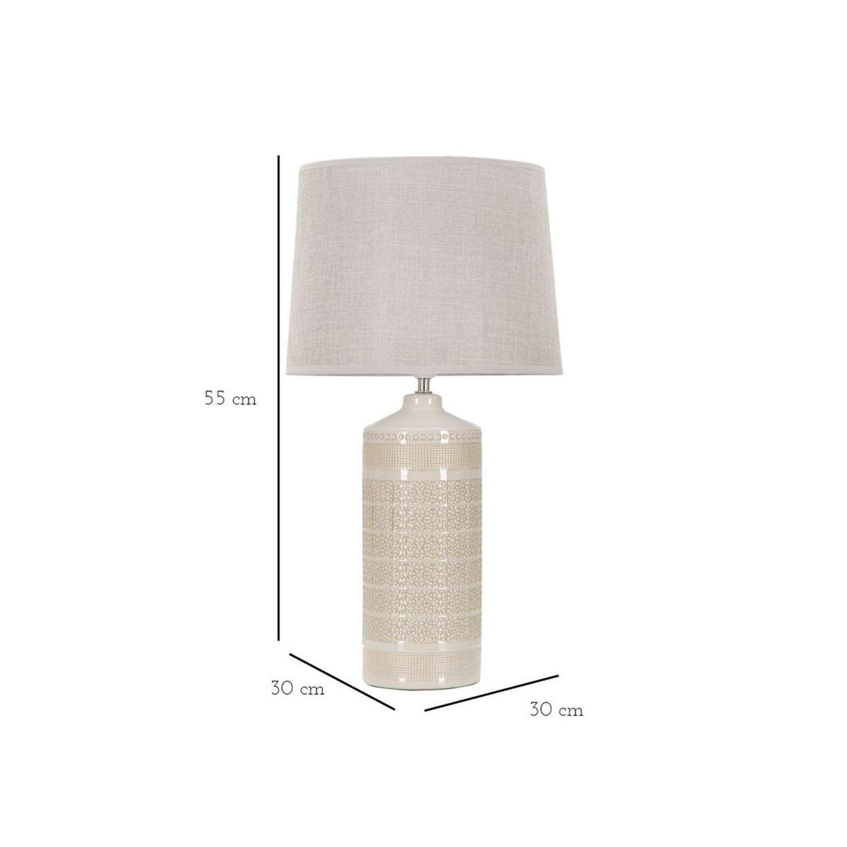 Paris Prix Lampe à Poser en Céramique  Graphs  55cm Crème