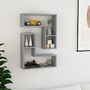 Voir la diapositive 1 : VIDAXL Etageres murales 2 pcs gris beton 50x15x50 cm bois d'ingenierie