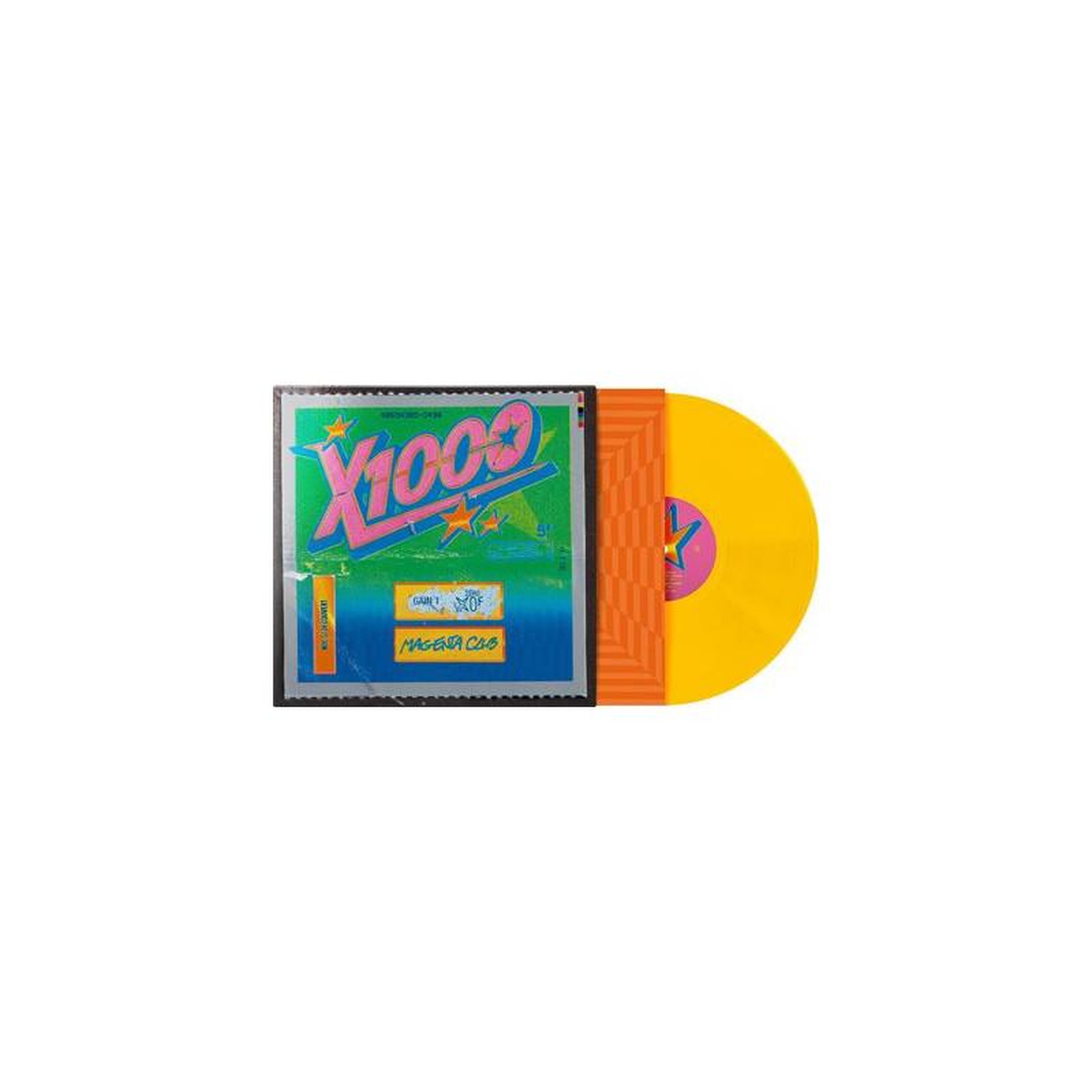 Disque vinyle jaune x1000 avec pochette simple