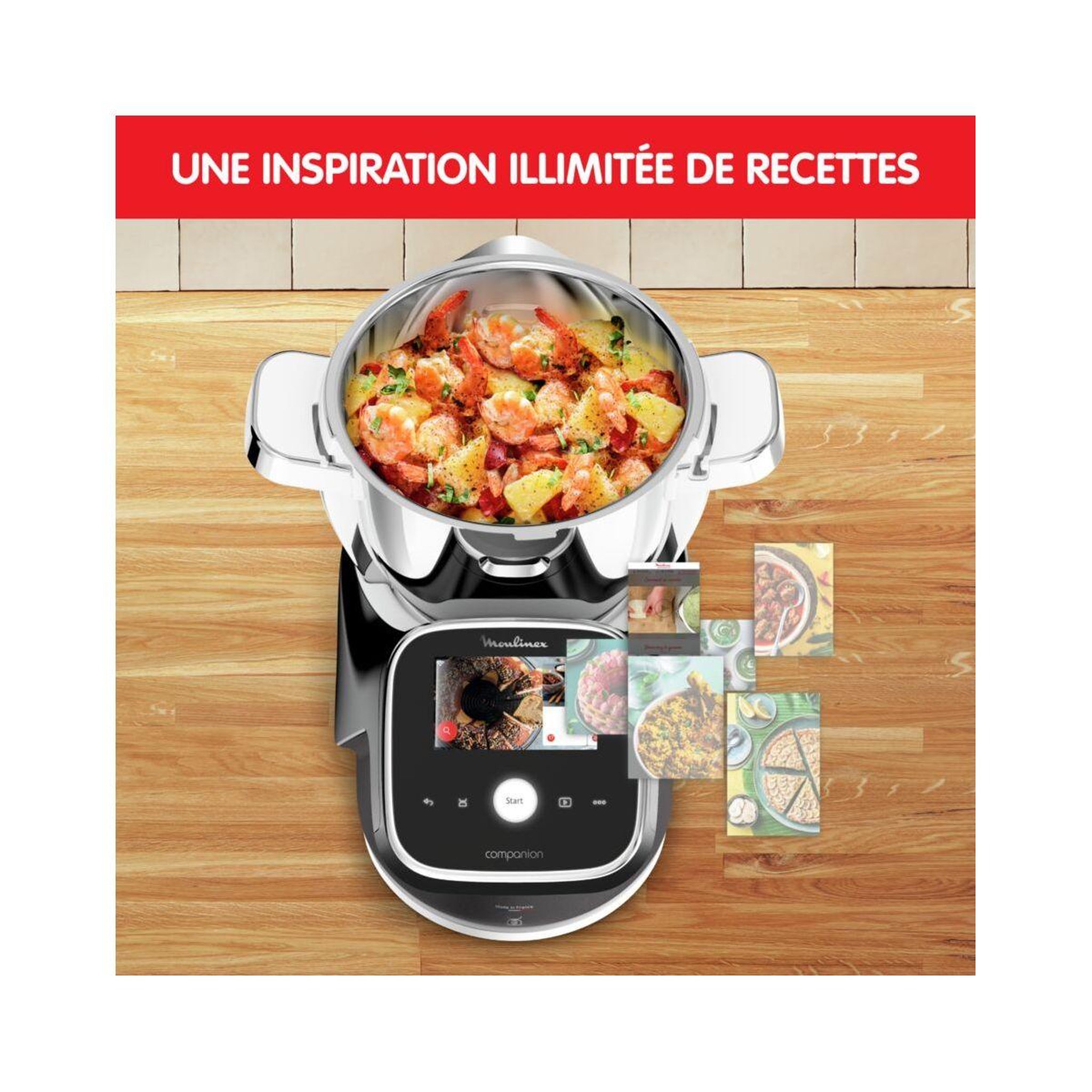 Voir la diapositive 4 : MOULINEX Robot cuiseur I Companion Touch Pro XL Noir HF93D810