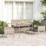 Voir la diapositive 1 : VIDAXL Salon de jardin 4 pcs avec coussins Gris Resine tressee