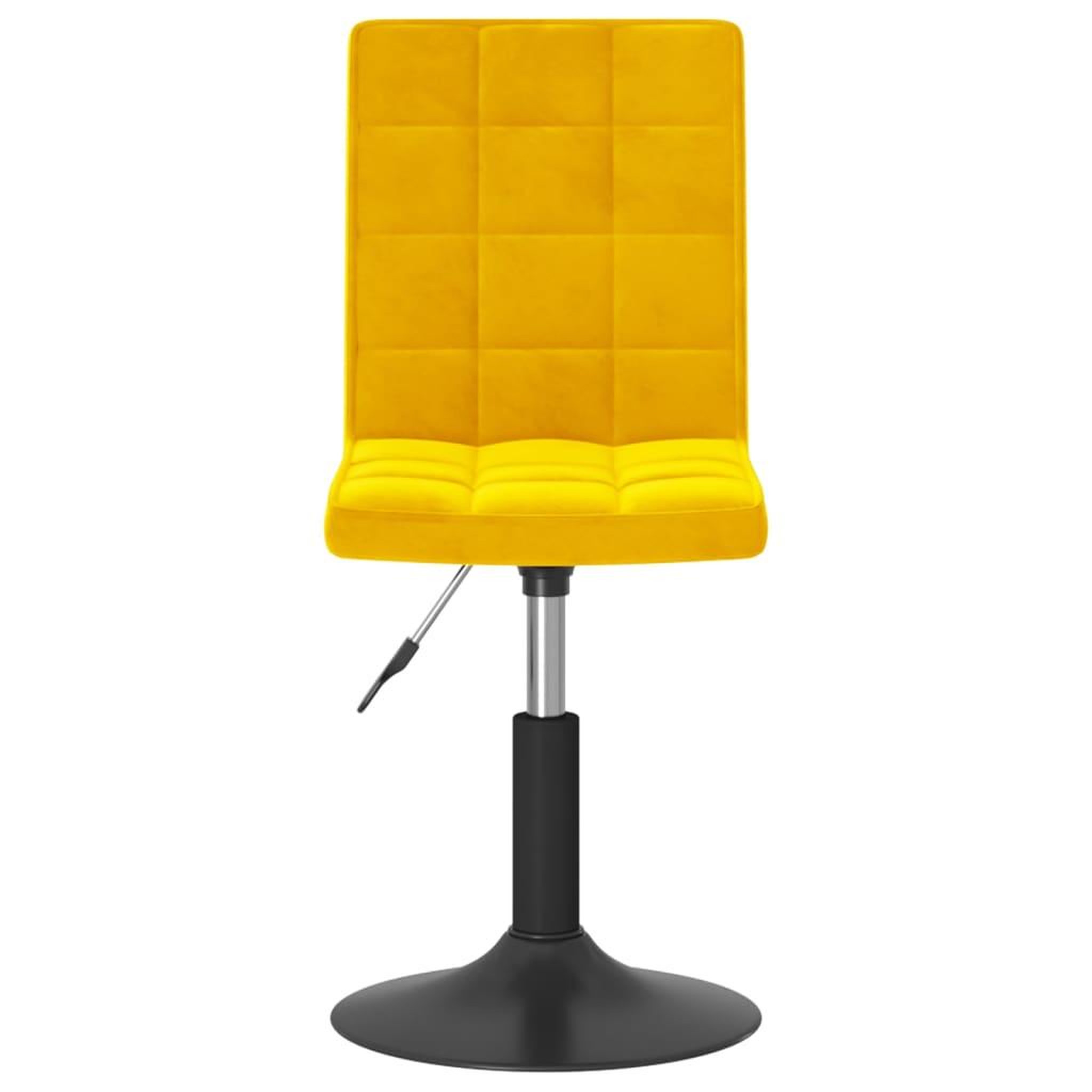Voir la diapositive 4 : VIDAXL Chaises pivotantes a manger lot de 2 jaune moutarde velours