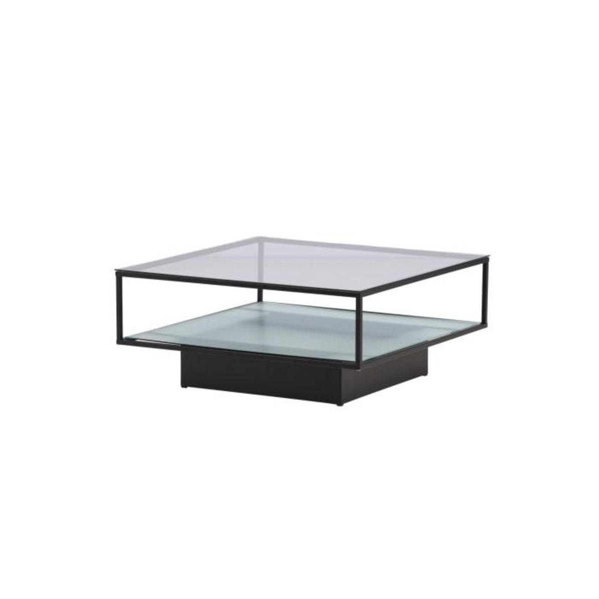 Paris Prix Table Basse Design en Verre  Maglehem  90cm Noir