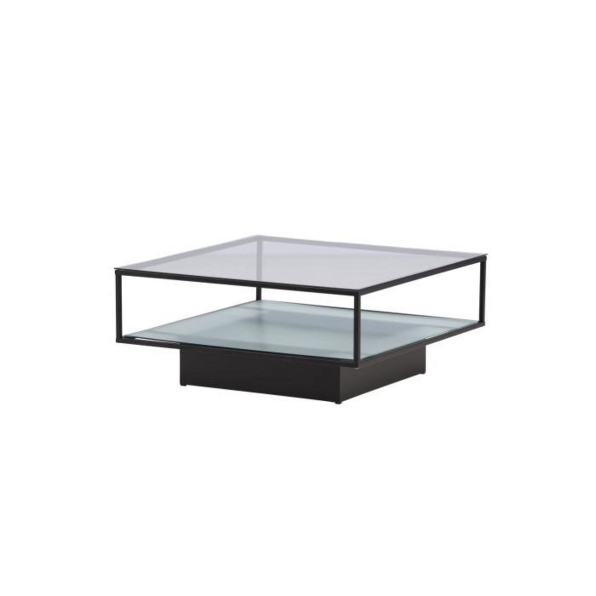 Paris Prix Table Basse Design en Verre  Maglehem  90cm Noir