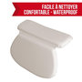 Voir la diapositive 6 : VIVEZEN Coussin, oreiller de bain avec ventouses pour baignoire, Spa, Jacuzzi - Blanc