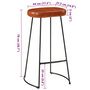 Voir la diapositive 6 : VIDAXL Tabourets de bar Gavin lot de 2 44x37,5x78 cm