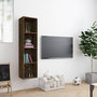 Voir la diapositive 3 : VIDAXL Bibliotheque/Meuble TV Chene fume 143x30x36cm Bois d'ingenierie