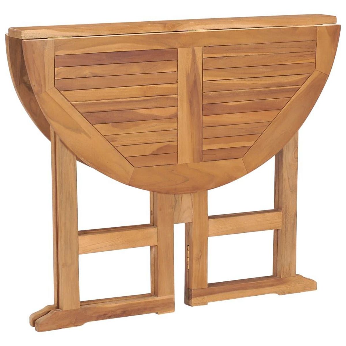 VIDAXL Table a dîner pliable de jardin Ø90x75 cm Bois de teck solide