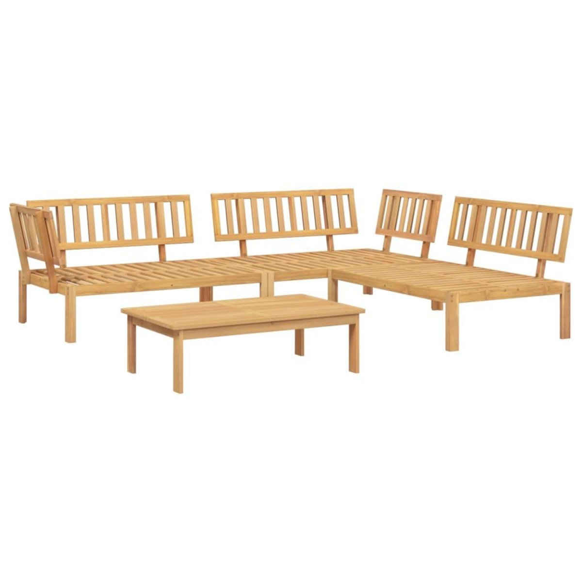 VIDAXL Salon palette de jardin 4 pcs bois d'acacia massif