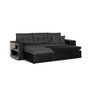 Voir la diapositive 4 : BEST MOBILIER California - canapé d'angle réversible - convertible avec coffre et étagère de rangement - en simili et tissu