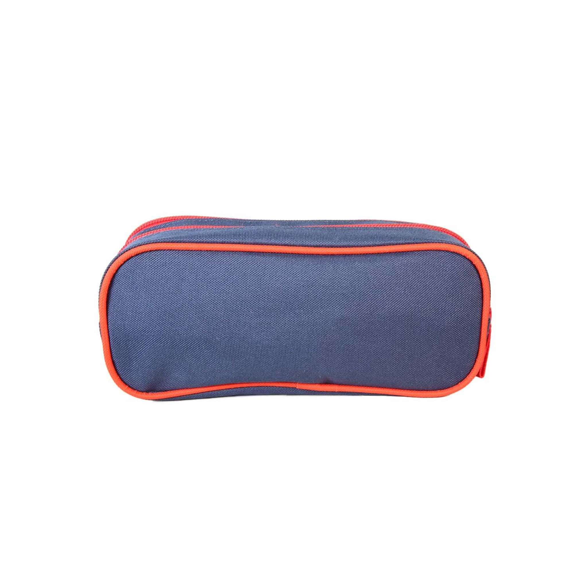 Voir la diapositive 4 : Bagtrotter Phileas - Trousse scolaire Voiture - Bleu/Rouge - Garçon - 2 compartiments zippé