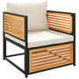 Voir la diapositive 2 : VIDAXL Chaise de jardin avec coussins bois massif d'acacia