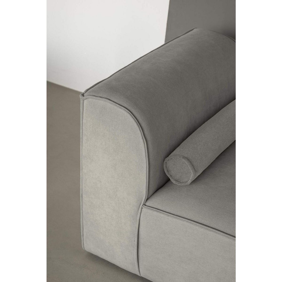 BEST MOBILIER Felix - canapé modulable panoramique d'angle gauche 7 places en tissu texturé