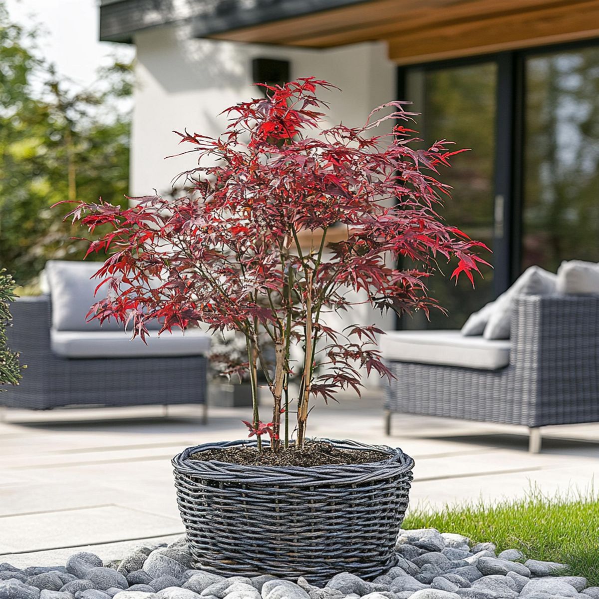 PLANT IN A BOX Érable du Japon - Set de 2 - Acer palmatum 'Starfish' - Hauteur 60-70cm - ⌀19cm