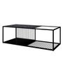 Voir la diapositive 6 : MERAX Table Basse 110 × 48 × 35 Cm Avec Plateau En Verre