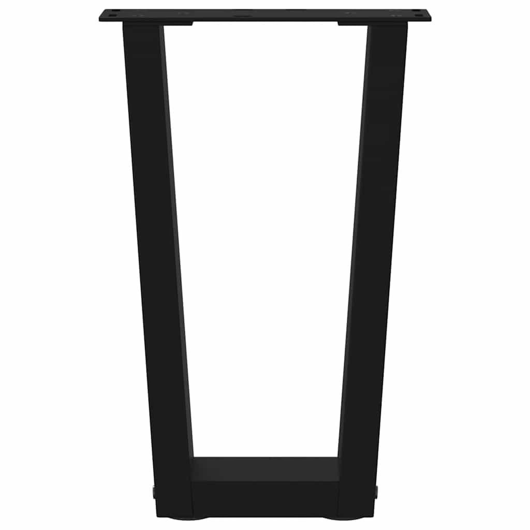 Voir la diapositive 5 : VIDAXL Pieds de table a manger en forme de V 2 pcs noir 28x(42-43,3)cm