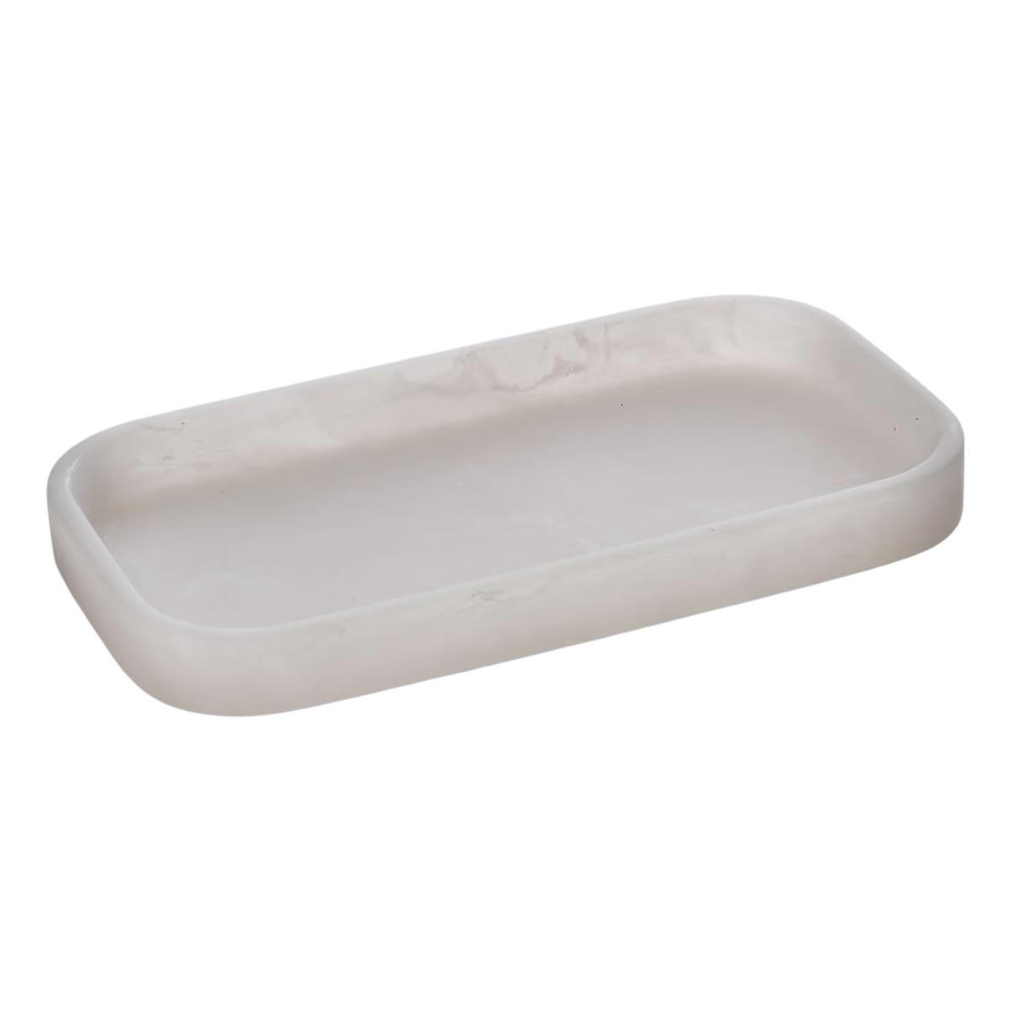 FIVE Plateau de salle de bain en résine  cloudy  20cm blanc