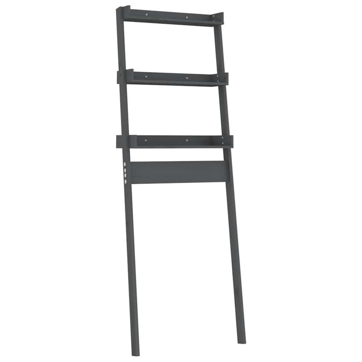 VIDAXL Etagere de toilette Gris 63,5x32x179 cm Bois de pin massif