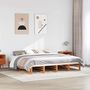 Voir la diapositive 1 : VIDAXL Cadre de lit sans matelas cire marron 180x200cm bois pin massif