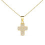 Voir la diapositive 1 : L'ATELIER D'AZUR Collier - Médaille Croix Or 18 Carats 750/000 Jaune et Zirconiums - Chaine Dorée