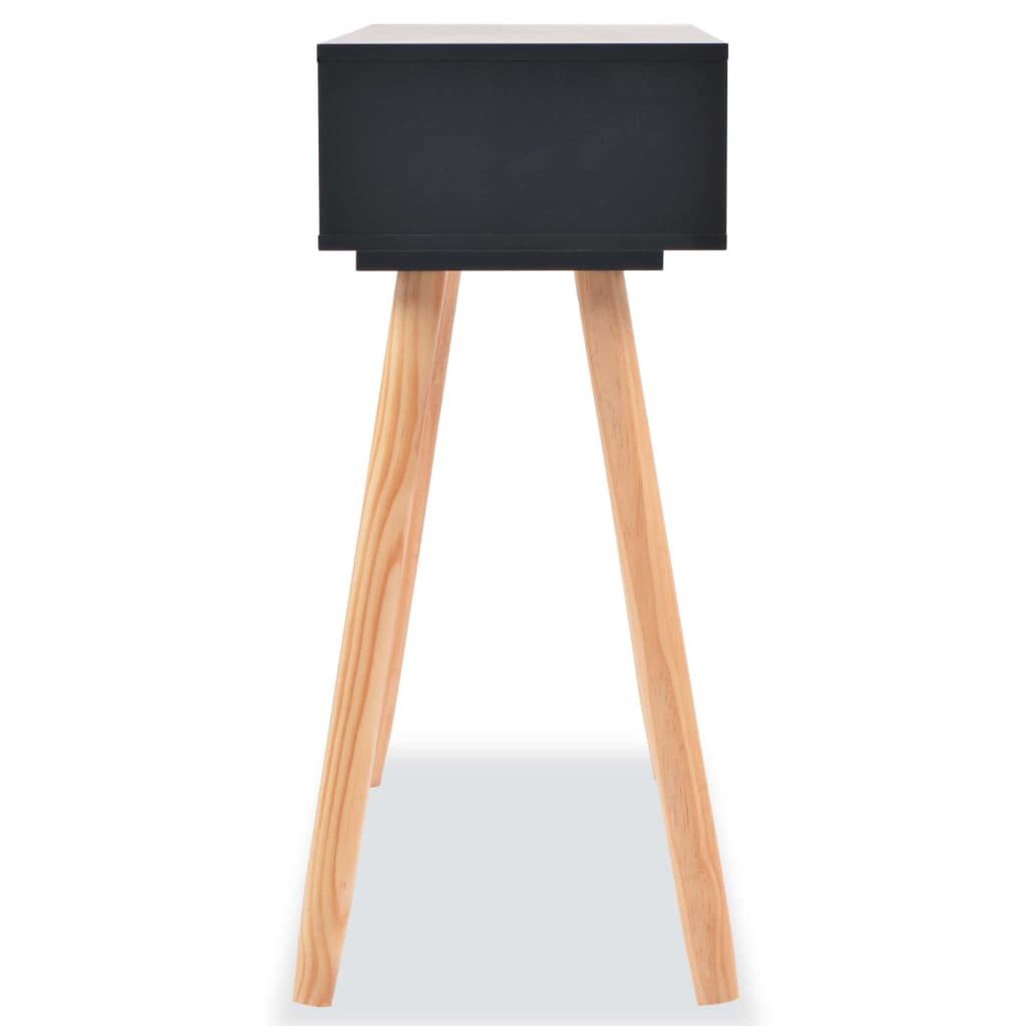 Voir la diapositive 4 : VIDAXL Table console Bois de pin massif 80 x 30 x 72 cm Noir