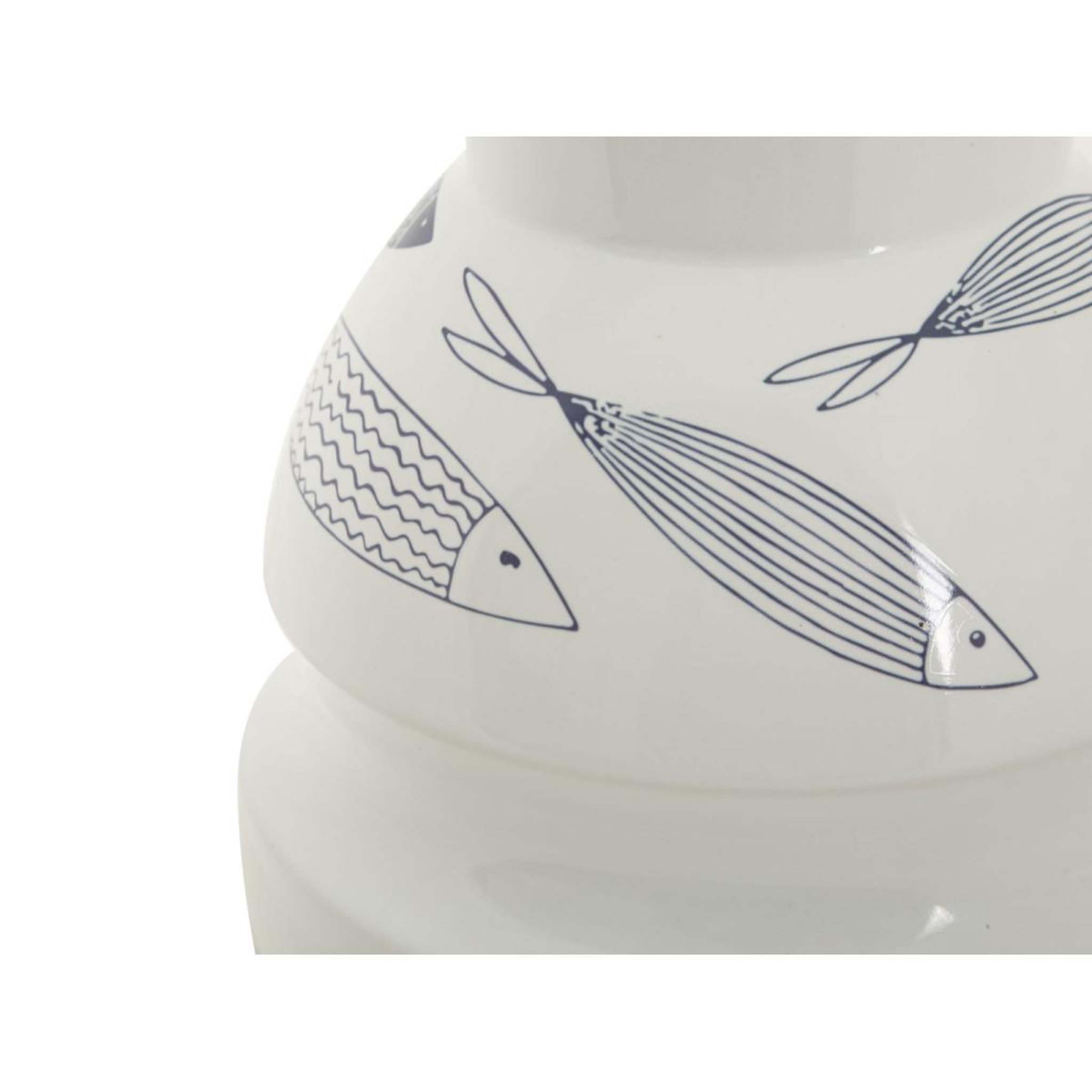 Voir la diapositive 3 : Paris Prix Vase déco en céramique  poissons  24cm multicolore