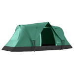 OUTSUNNY Tente de camping familiale 5-6 pers. - porte, 2 fenêtres - vert