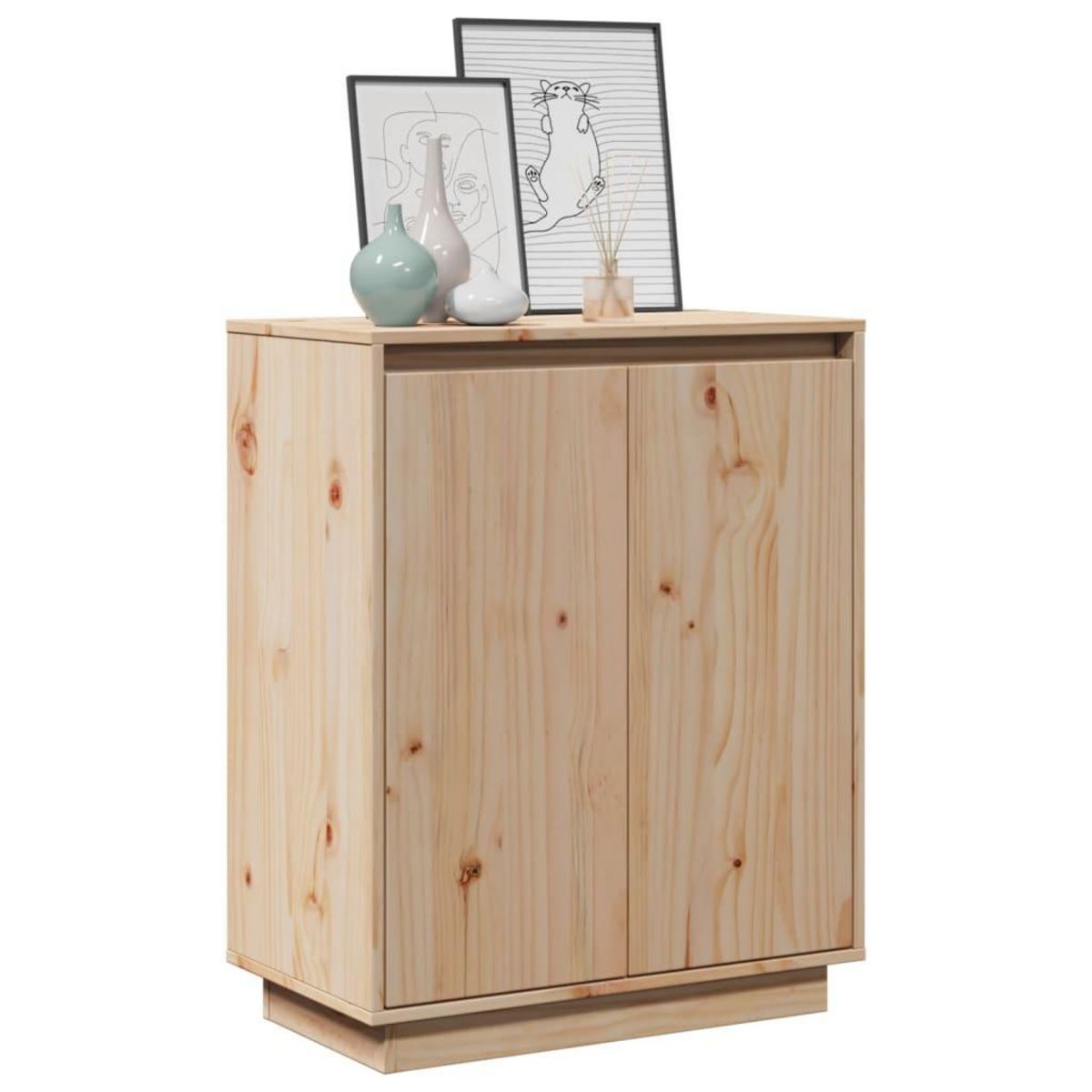VIDAXL Buffet 60x34x75 cm Bois massif de pin