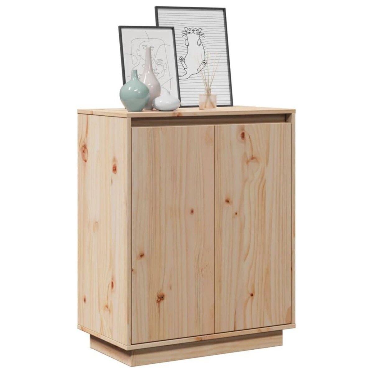 VIDAXL Buffet 60x34x75 cm Bois massif de pin