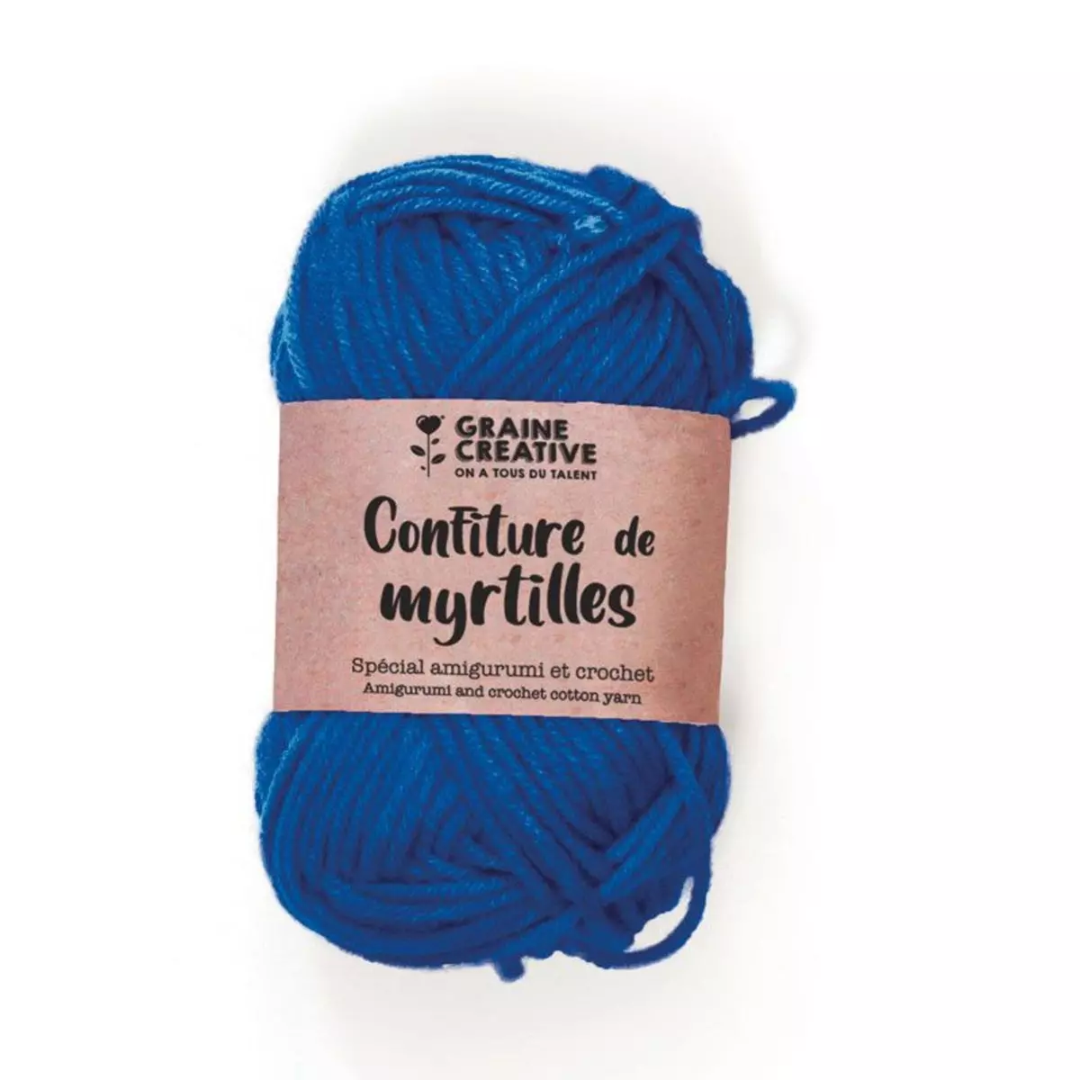 Graine créative Fil de coton spécial crochet et amigurumi 55 m - bleu roi