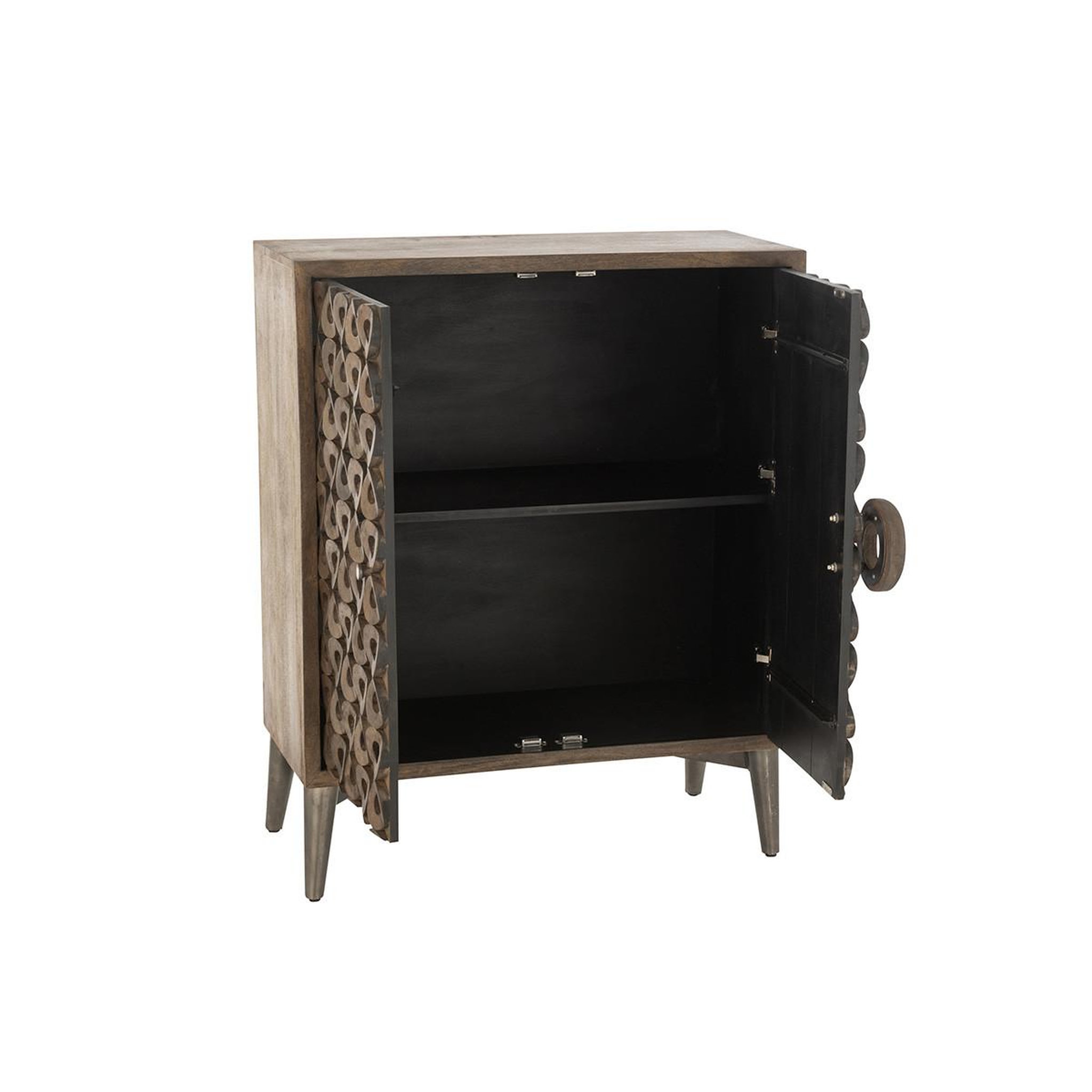 Voir la diapositive 5 : J-LINE Buffet 2 Portes en Bois  Anderson  113cm Marron