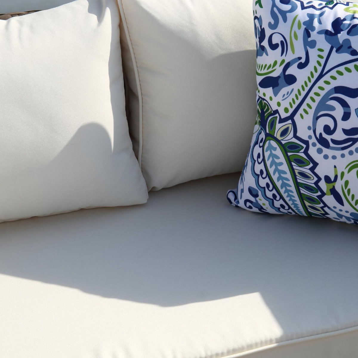 CONCEPT USINE salon de jardin 9 places résine tressée marron et beige BARACOA