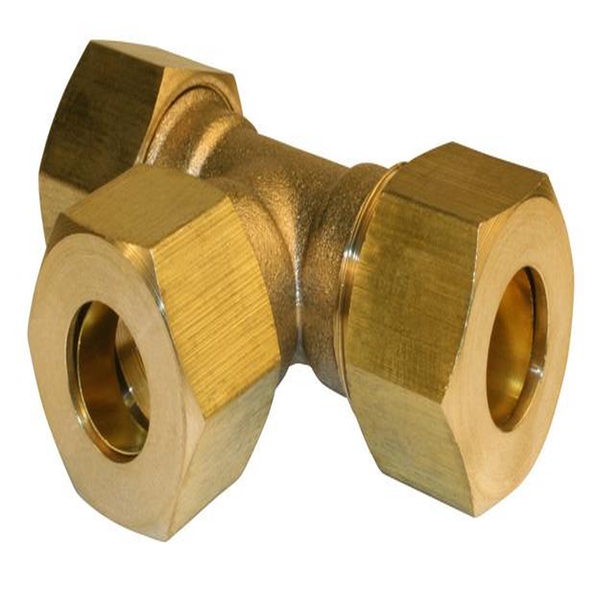 CENTRALE BRICO Raccord Té égal biconique laiton D.14 pour tube en cuivre