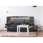 Voir la diapositive 2 : MARKET24 Banquette clic clac 3 places - Motif New York jaune - Style Contemporain - L 190 x P92 cm - MILA