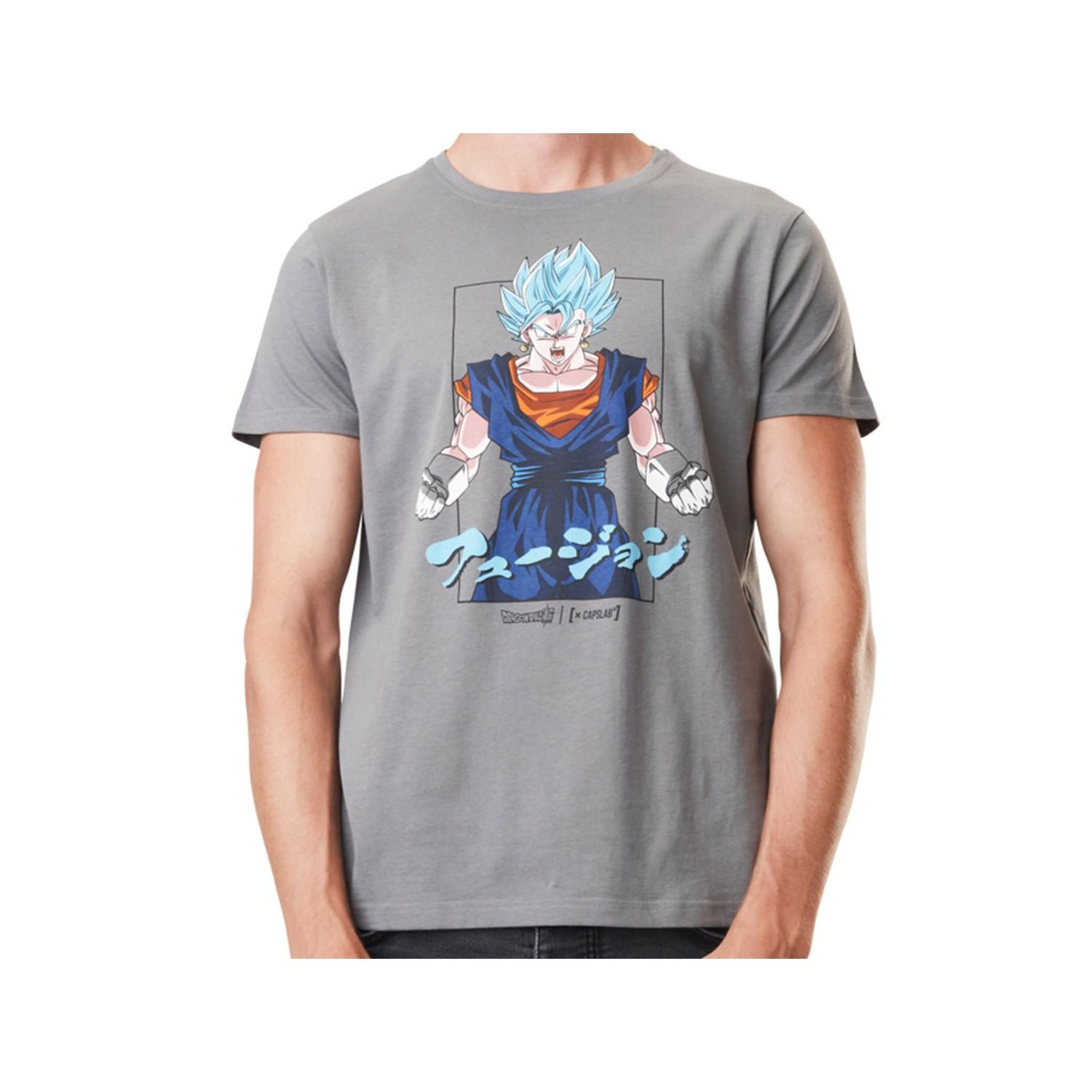 Voir la diapositive 2 : CAPSLAB T-shirt homme en coton col rond Dragon Ball Super Super Saiyan Blue
