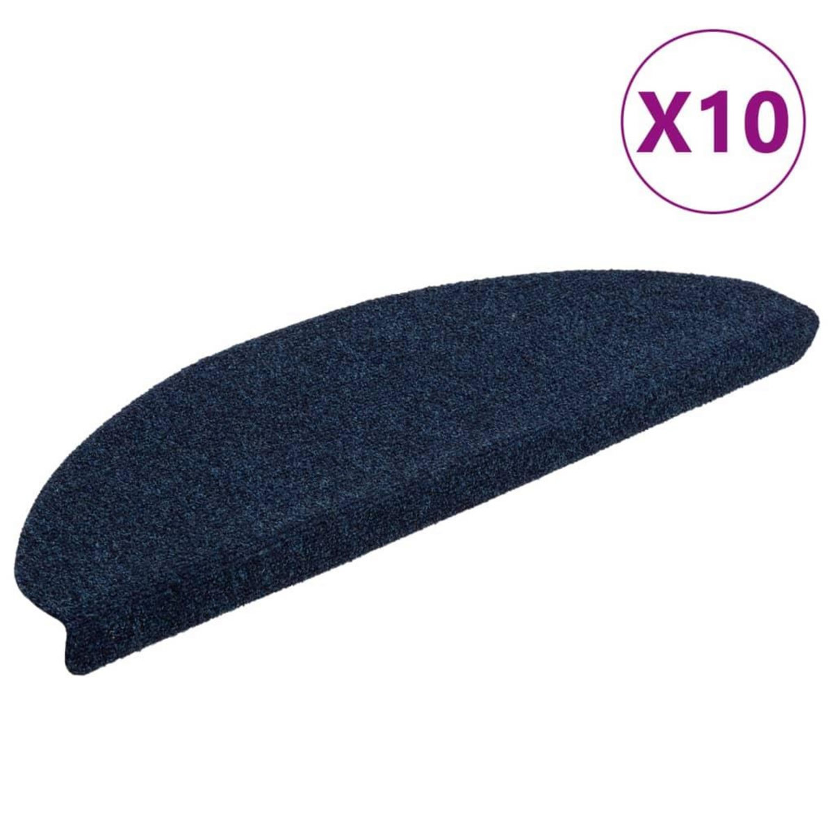 VIDAXL Tapis autoadhesifs de marches 10 pcs Bleu 65x21x4 cm Aiguillete