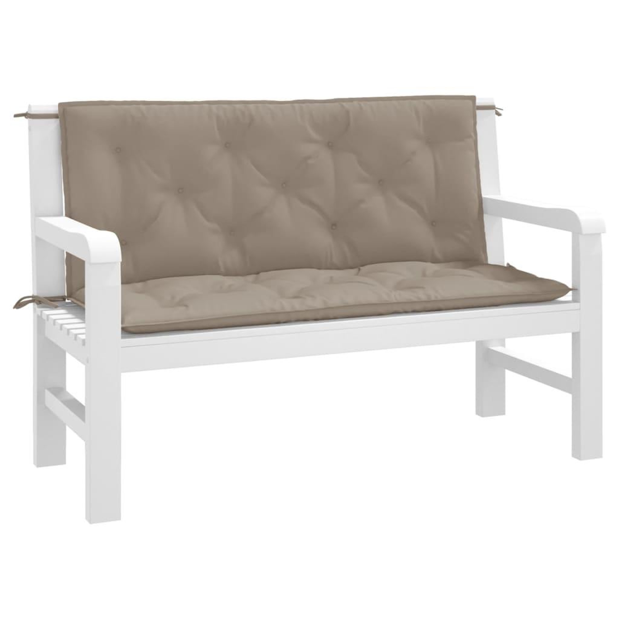 Voir la diapositive 3 : VIDAXL Coussins de banc jardin lot de 2 taupe 120x50x7 cm tissu Oxford