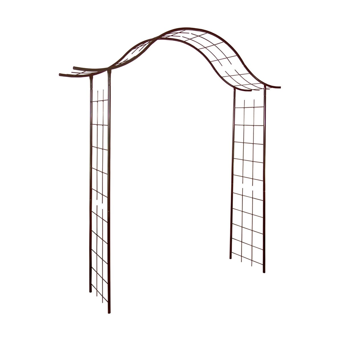 CEMONJARDIN Arche de jardin arabesque en fer vieilli tubes ronds