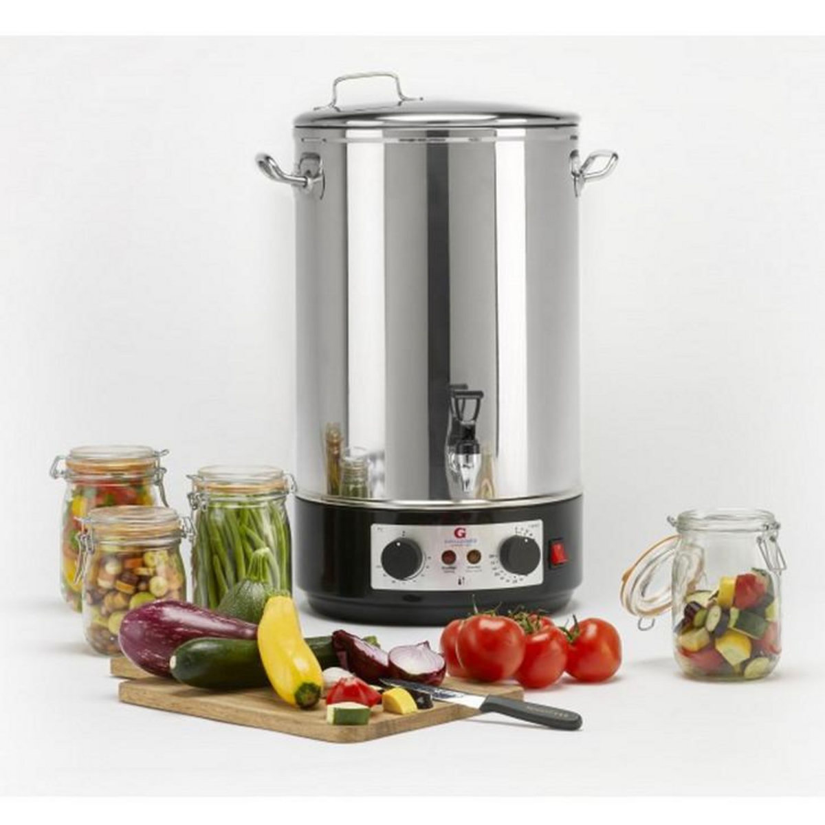 Guillouard Stérilisateur de bocaux électrique cuve inox avec robinet et minuteur 32l 2500w - 011580