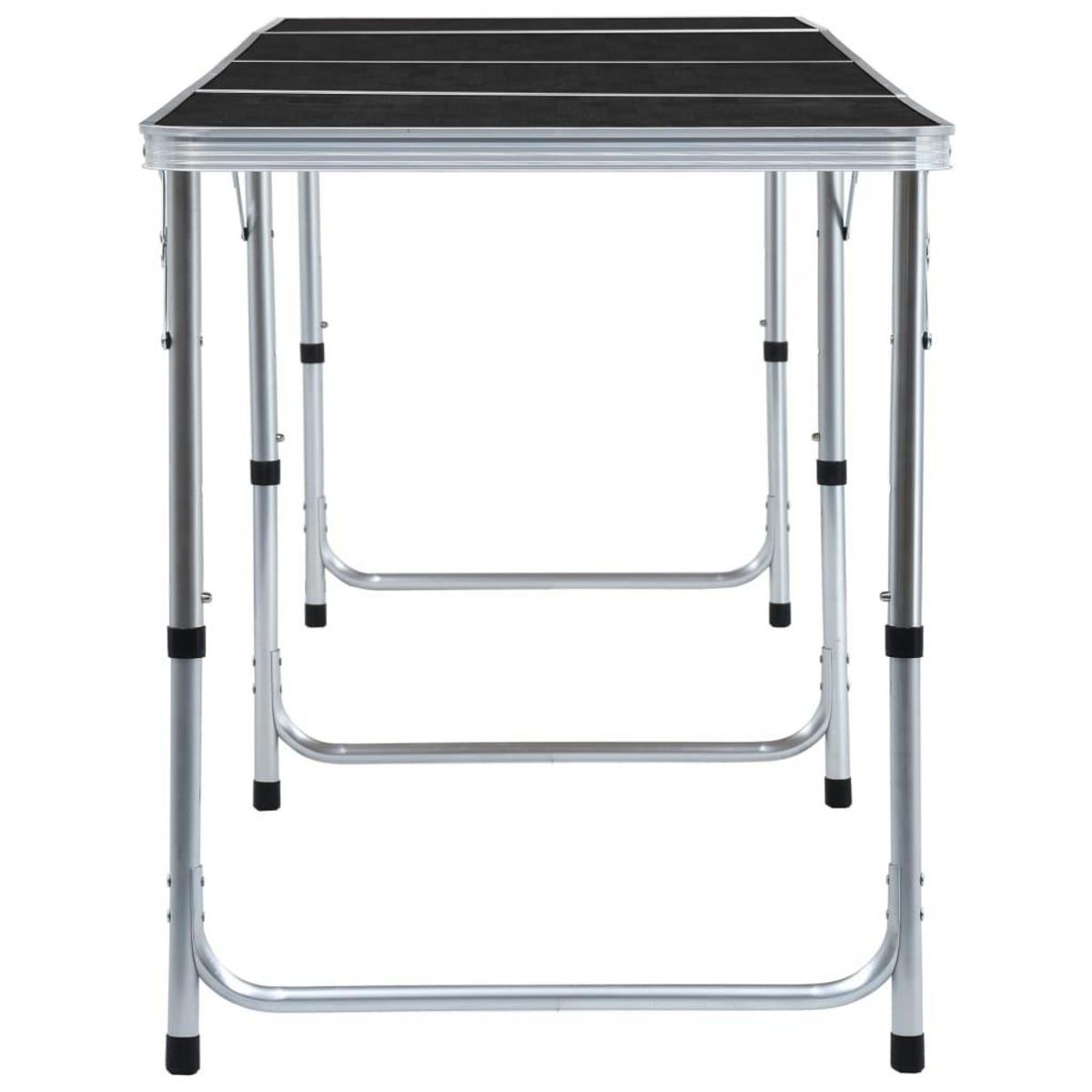 VIDAXL Table pliable de camping Gris Aluminium 240x60 cm