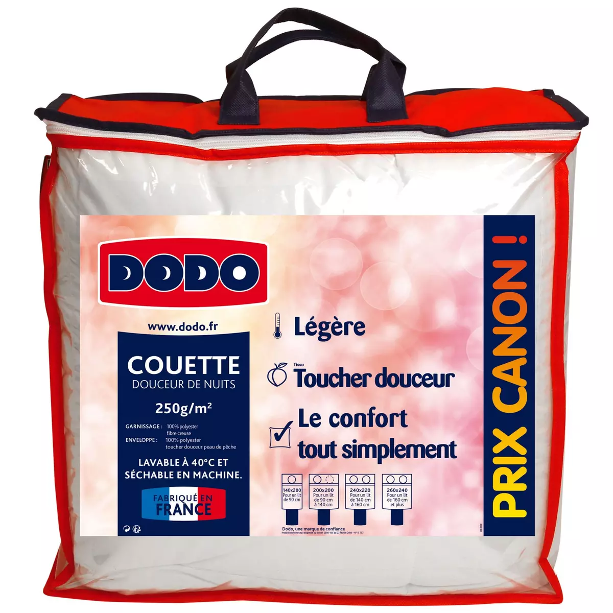 DODO Couette légère en polyester DOUCEUR DE NUITS 250 g/m²