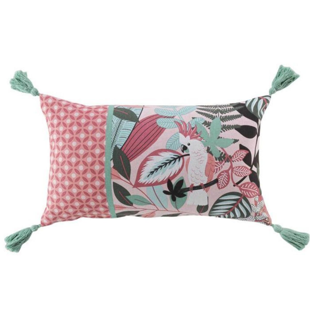 Paris Prix Coussin Déco Imprimé  Ara  30x50cm Rose