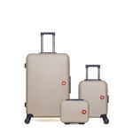 SWISS KOPPER SWISS KOPPER - LOT DE 3 - Valises grand format, cabine XXS et vanity SPIEZ. Coloris disponibles : Gris, Bleu, Vert