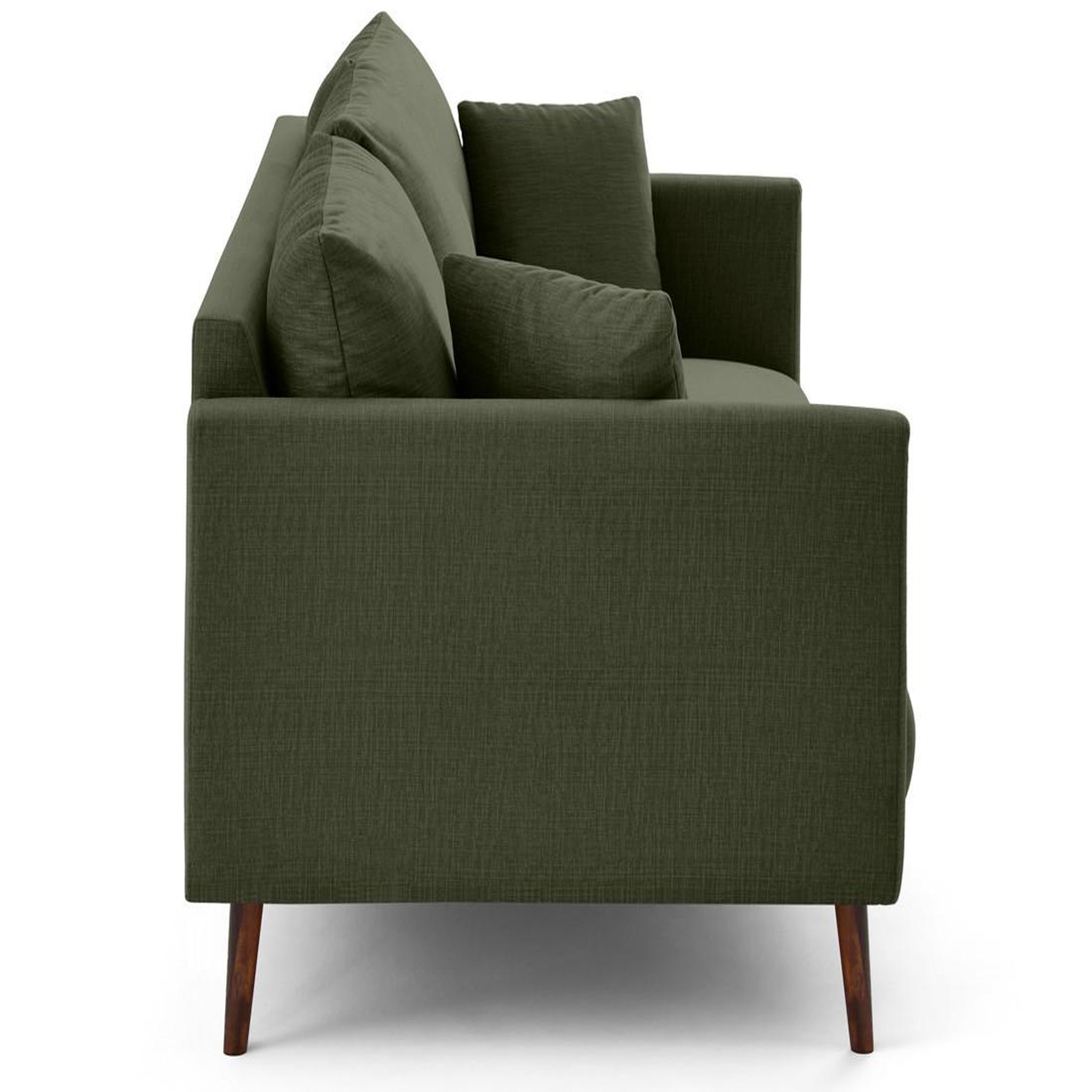 Voir la diapositive 5 : LISA DESIGN Ostrava - canapé droit 3 places en velours pieds en bois