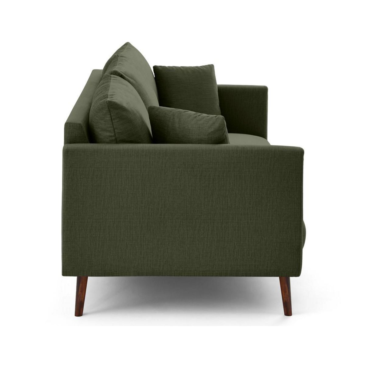 LISA DESIGN Ostrava - canapé droit 3 places en velours pieds en bois