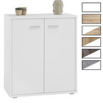 IDIMEX Buffet FIRMIN, en mélaminé. Coloris disponibles : Marron, Gris, Blanc, Bicolore