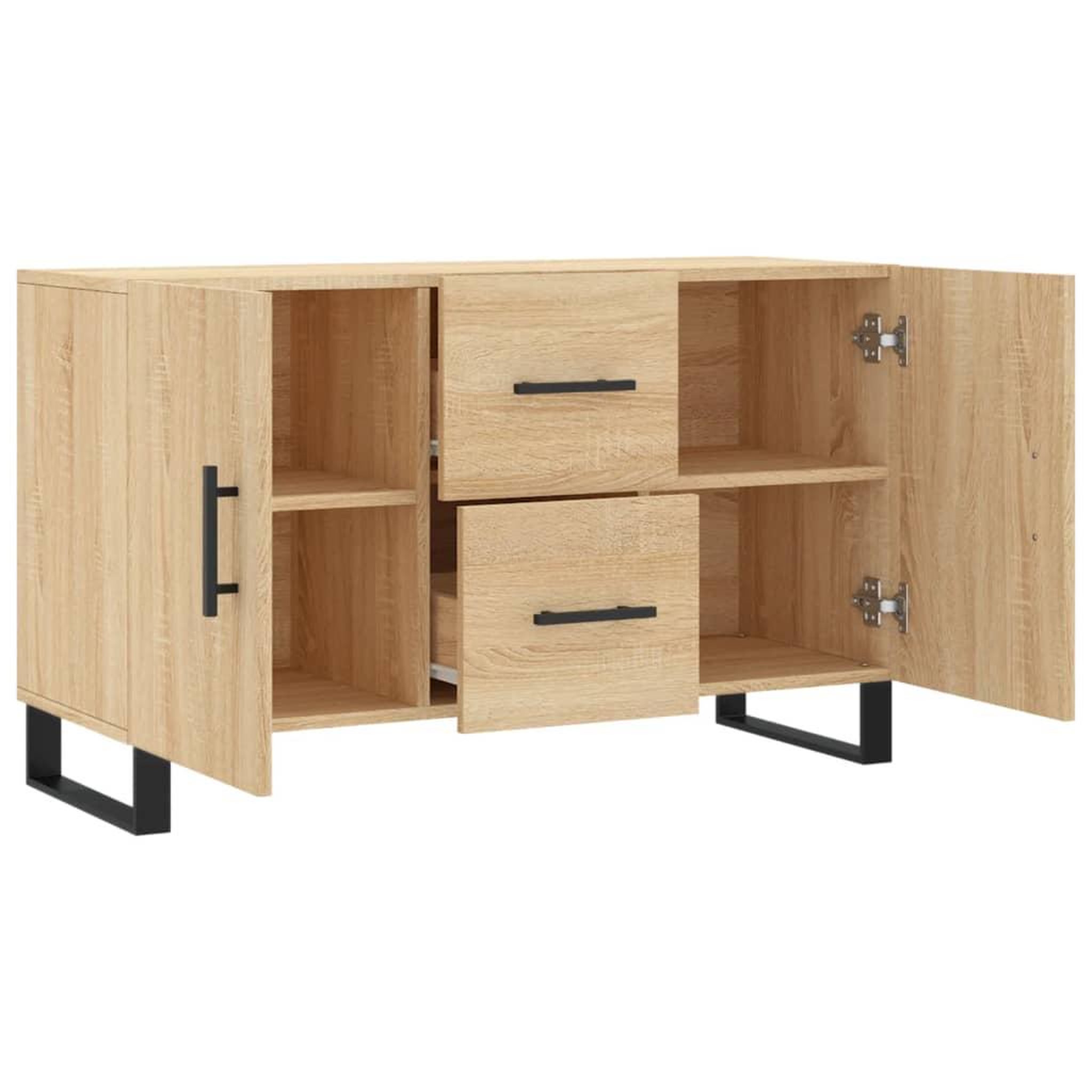 Voir la diapositive 5 : VIDAXL Buffet chene sonoma 100x36x60 cm bois d'ingenierie