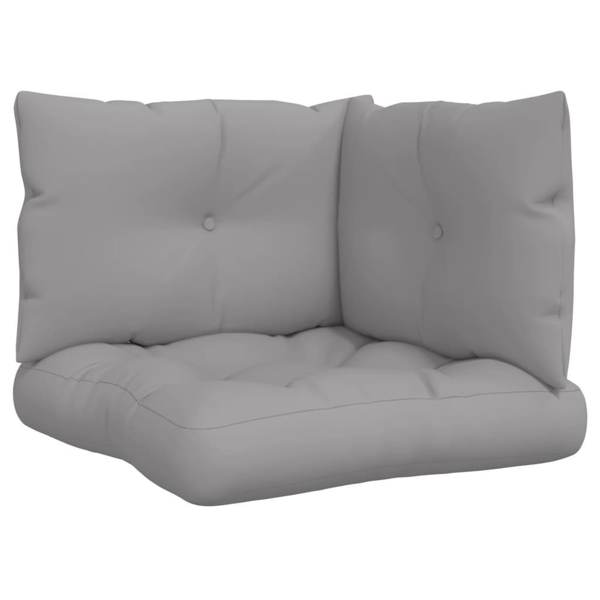 Voir la diapositive 2 : VIDAXL Coussins de palette lot de 3 gris tissu