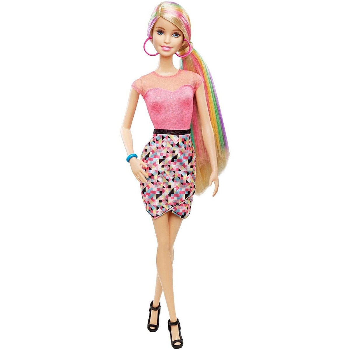 Barbie arc en ciel 2025 auchan