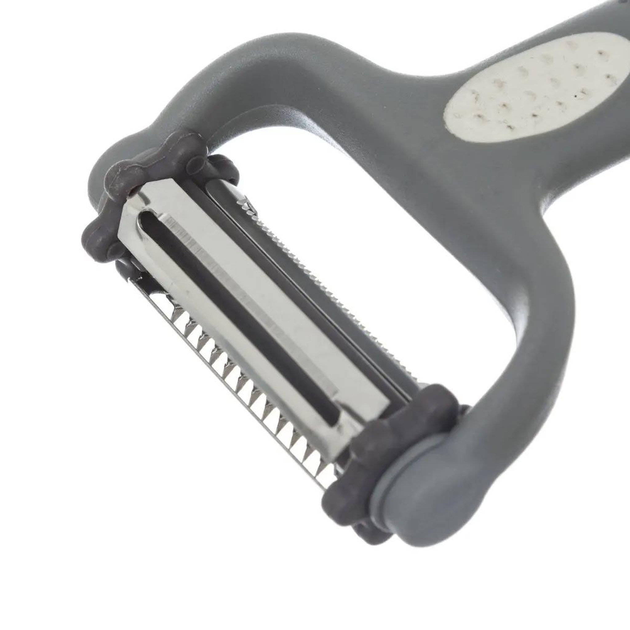 Voir la diapositive 4 : FIVE Éplucheur 3 lames en acier  rasoir  15cm gris